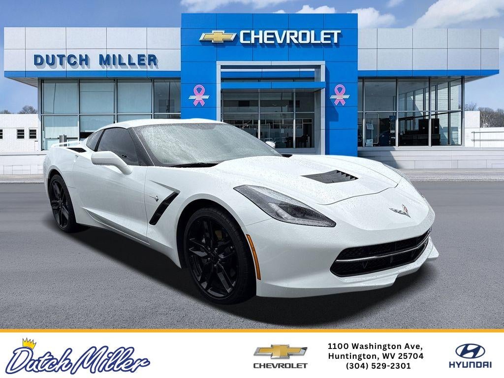 2018 Chevrolet Corvette Stingray 1LT in Arctic White — front three-quarter view