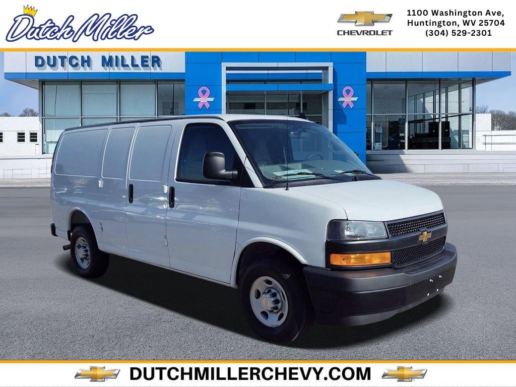 2025 Chevrolet Express Cargo WT in Summit White — front three-quarter view