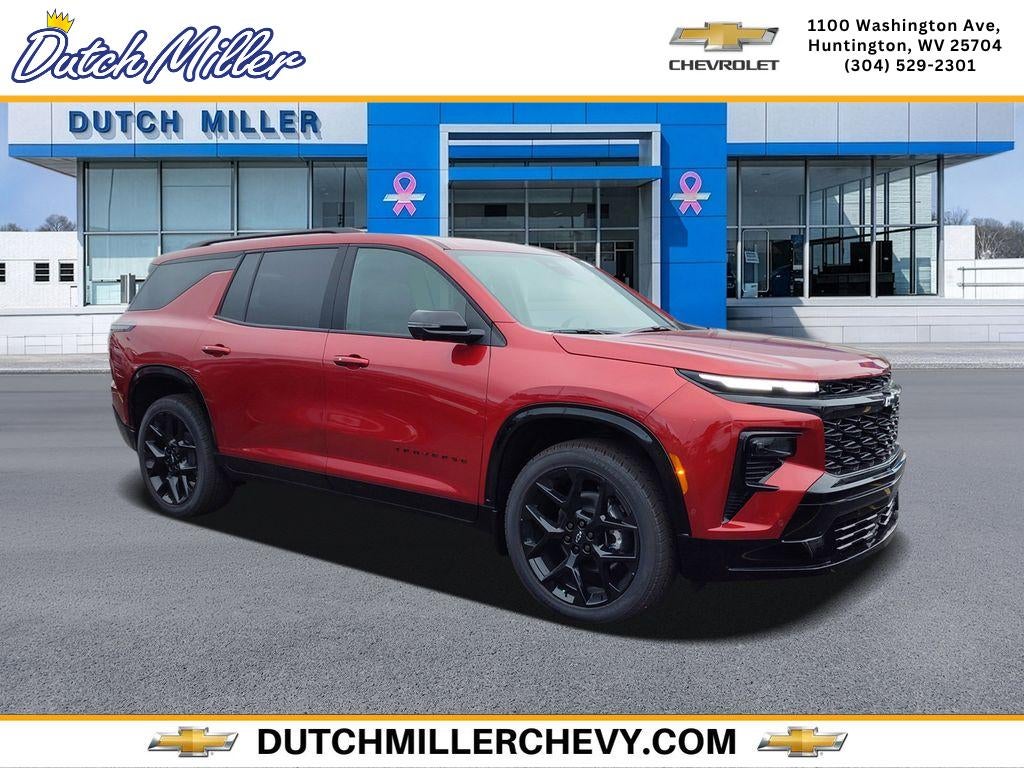 2026 Chevrolet Traverse RS in Radiant Red Tintcoat — front three-quarter view